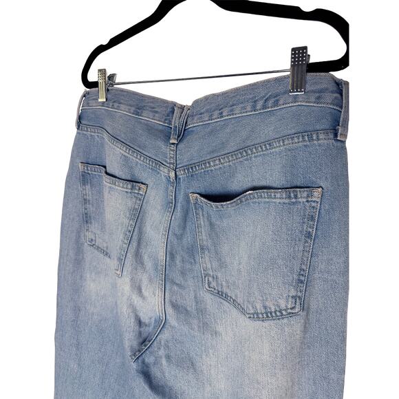 Free People We Free Womens Light Wash Blue Jeans Denim Straight Leg 31 Classic - Picture 6 of 10